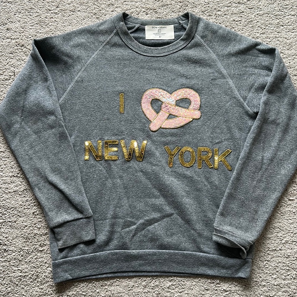 Bow & Drape I Pretzel New York Sequins Sweatshirt